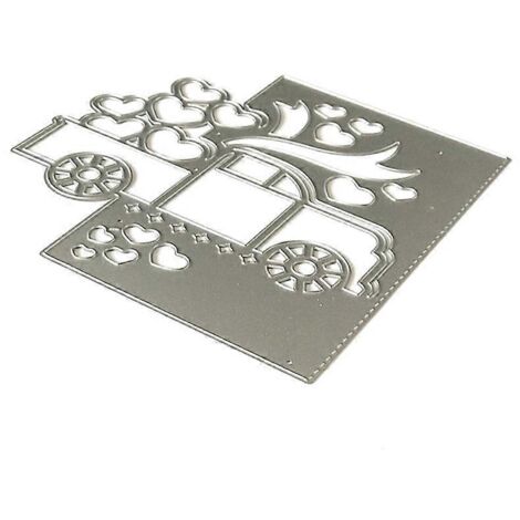 Pochoir de découpe en métal en forme de cœur pour la Saint-Valentin, idéal pour le scrapbooking, les cartes et autres projets de bricolage. Moule à gaufrage.