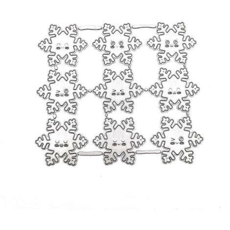 Pochoir de découpe en métal - Joli modèle de matrice de gaufrage flocon de neige émotionnel