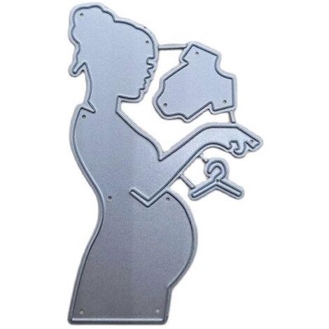 Pochoir de découpe en métal pour femme enceinte, modèle de gaufrage à faire soi-même pour la fête des mères