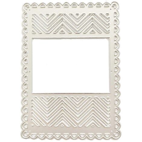 Pochoir de Découpe Métal avec Motif Vague pour Embossage et Scrapbooking
