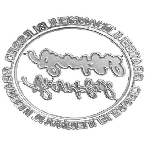 Pochoir de découpe métallique "Joyeux Noël" pour embossage et scrapbooking