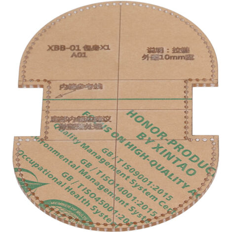 Pochoir de Découpe Précise pour Portefeuille en Cuir - Modèle Acrylique DIY Fabrication de Bourse