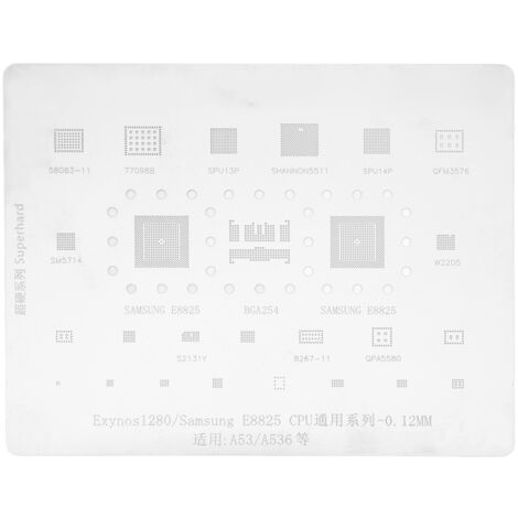 Pochoir de remballage en étain pour téléphone, processus de demi-gravure, gabarit de plantation CPU, filet pour la série A53