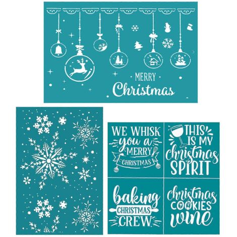 Pochoir de sérigraphie sur le thème de Noël pour débutants - Loisirs créatifs