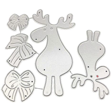 Pochoir Découpe Métal Élan Noël DIY Album Scrapbooking Carte Emporte-Pièce Décoratif
