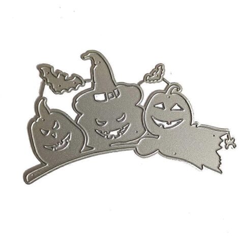 Pochoir Découpe Métal Halloween Citrouille pour Album Scrapbooking et Carte