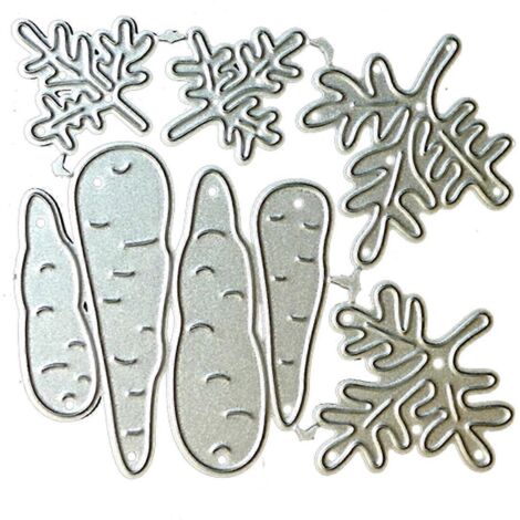 Pochoir en métal à motif de carotte mignonne - Matrices de découpe pour décoration de Pâques à faire soi-même