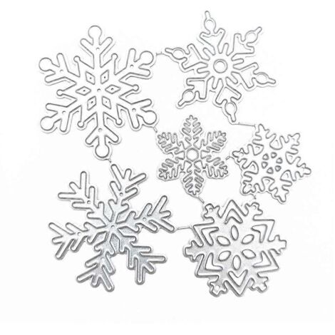 Pochoir en métal Flocons de neige de Noël - Gabarit pour scrapbooking et album photo - Modèle de papier