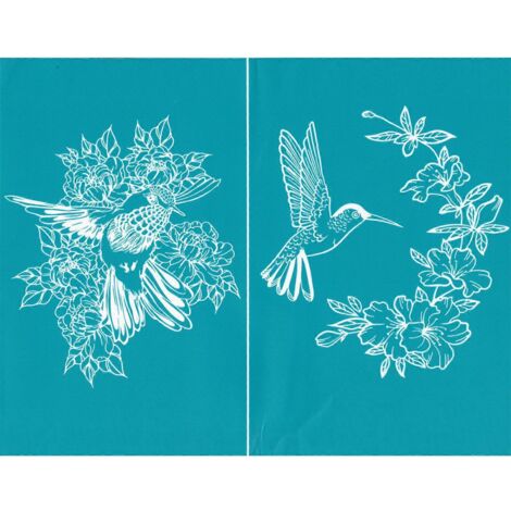 Pochoir en Soie Autocollant pour Impression sur Tissu - Création DIY T-Shirt, Coussin, Sac en Toile, Peinture Textile et Bois