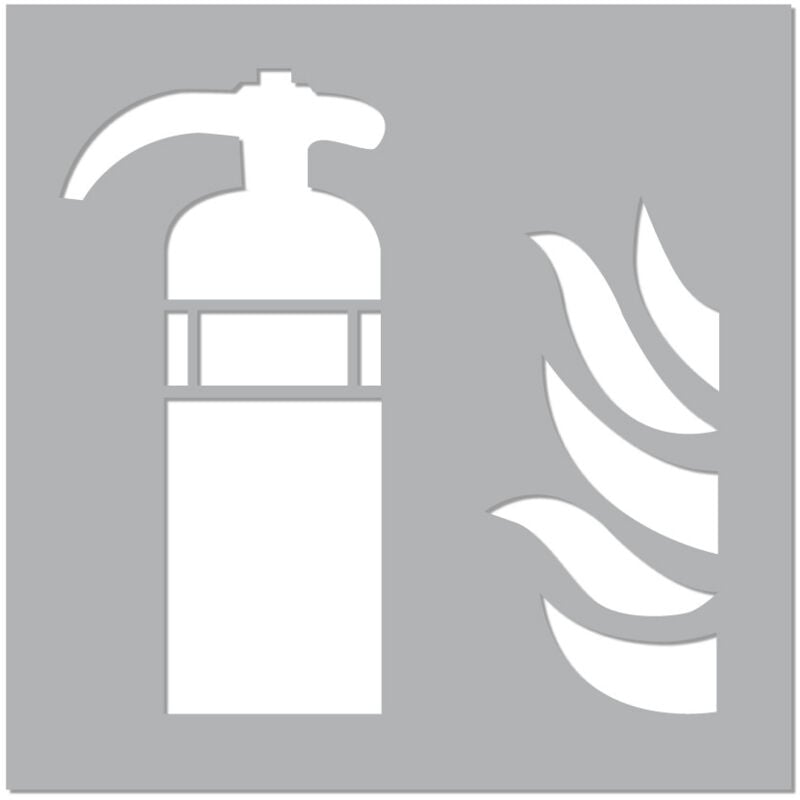Pochoir Extincteur (W0203). Marquage au Sol Extincteur. Taille au Choix. pvc Expansé 5mm. Signalisation Incendie