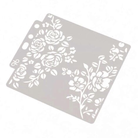 Pochoir Fleur DIY pour Scrapbooking, Cartes et Album - Modèle de Peinture et Gaufrage