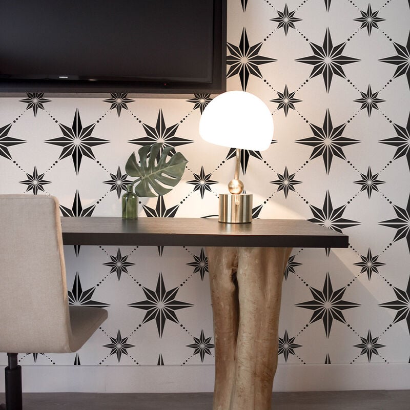 Plage - Pochoir, forme d'étoiles, géométrique , 60 cm x 70 cm