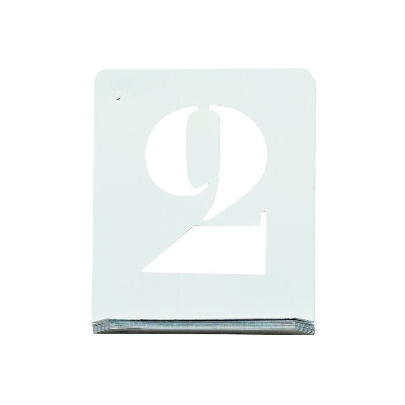 Wilmart - Chiffre à pocher écriture capitale 0 à 9 hauteur 100 mm en zinc