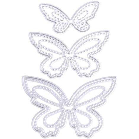 Pochoir papillon en métal pour scrapbooking, cartes et autres créations.