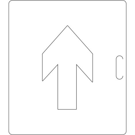 Pochoir pour signalisation horizontale - Fleche 300x500mm - 8006006