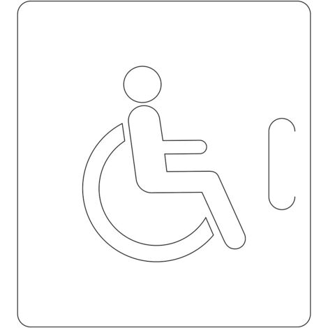 Pochoir pour signalisation horizontale - PMR 250x300mm - 8005900