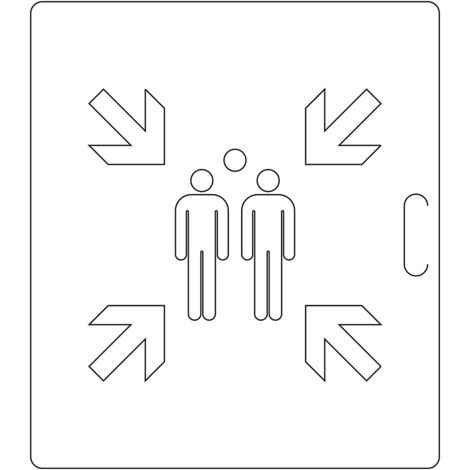 Pochoir pour signalisation horizontale - Point de rassemblement 500x500mm - 8005993