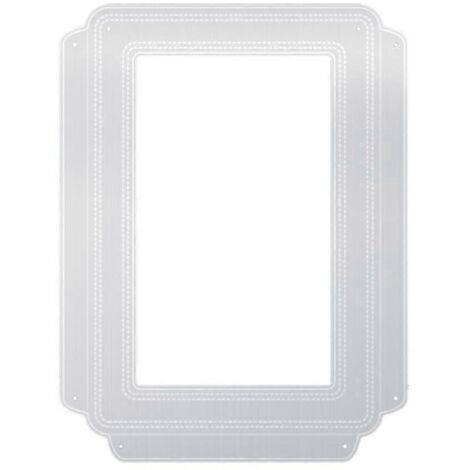 Pochoir rectangulaire en métal pour scrapbooking, album et cartes.