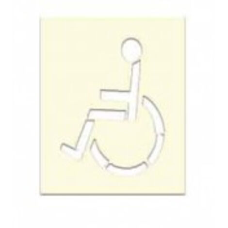 POCHOIR REUTILISABLE PVC 1MM 'HANDICAPE' 450x850MM 451721