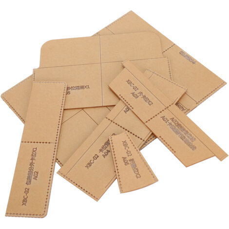 Pochoirs acryliques motifs pour portefeuille - Kit créatif DIY moulage et design