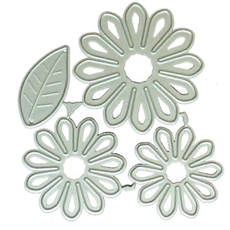 Pochoirs de découpe en métal à fleurs pour scrapbooking, cartes et autres supports de loisirs créatifs.
