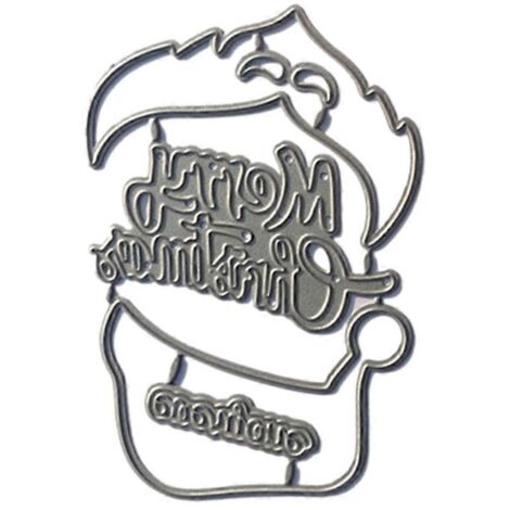 Pochoirs de découpe en métal à motif de Père Noël pour la création de cartes