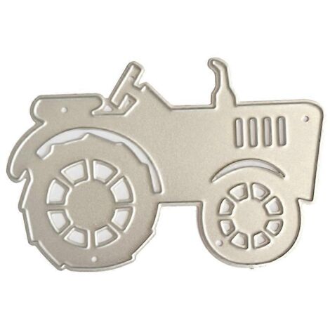 Pochoirs de découpe en métal à motif de tracteur pour scrapbooking et gaufrage décoratif.