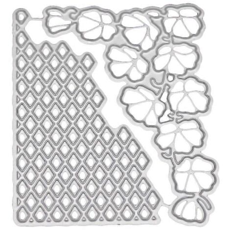 Pochoirs de découpe en métal à motif floral pour scrapbooking et autres projets artistiques.