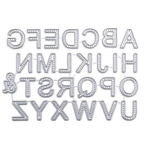 Pochoirs de découpe en métal alphabet pour scrapbooking, gaufrage et décoration de cartes