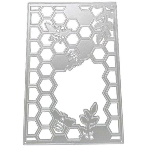 Pochoirs de découpe en métal alvéolé pour scrapbooking, cartes et loisirs créatifs - Moule à gaufrage