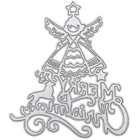 Pochoirs de découpe en métal « Ange de Noël » pour scrapbooking, cartes et loisirs créatifs.