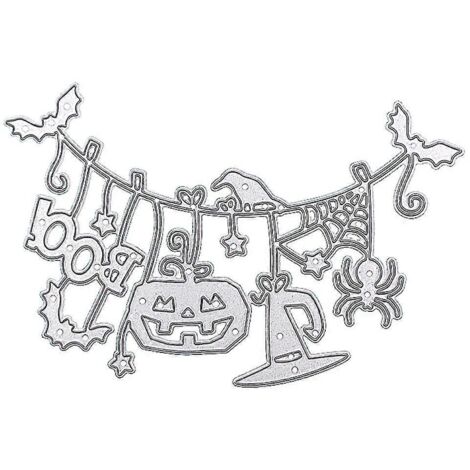 Pochoirs de découpe en métal citrouille d'Halloween pour scrapbooking, cartes et autres créations.