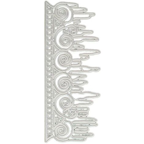 Pochoirs de découpe en métal effet stalactite de neige pour scrapbooking, cartes et autres projets artistiques.