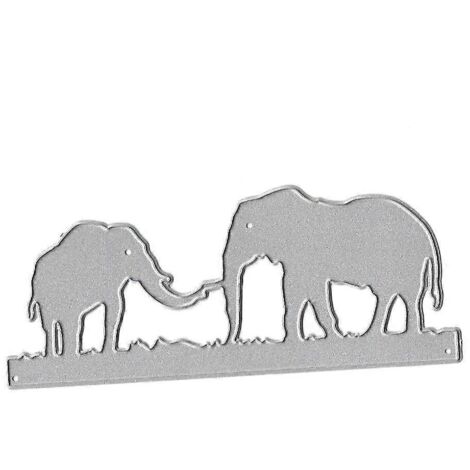 Pochoirs de découpe en métal éléphant pour scrapbooking, album, tampon, papier, carte, gaufrage