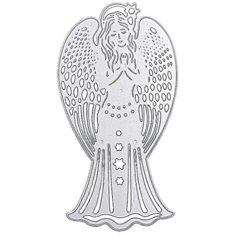 Pochoirs de découpe en métal en forme d'ange pour scrapbooking, cartes et autres supports de découpe. Moule pour matrices de découpe en métal, pochoirs et gabarits pour cartes et albums de scrapbookin