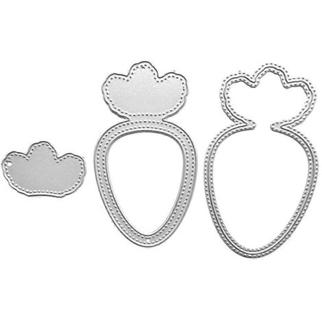 Pochoirs de découpe en métal en forme de carotte de Pâques pour scrapbooking, album DIY, tampon, papier et cartes.