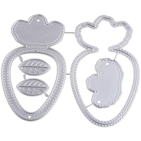 Pochoirs de découpe en métal en forme de carotte de Pâques pour scrapbooking, cartes et loisirs créatifs. Moule à gaufrage pour décoration.