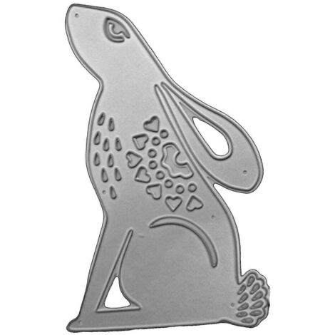 Pochoirs de découpe en métal en forme de cœur et de lapin de Pâques pour scrapbooking, cartes et loisirs créatifs. Moule à gaufrage pour décoration.