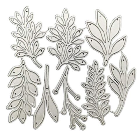 Pochoirs de découpe en métal en forme de feuilles d'arbre pour scrapbooking, cartes et loisirs créatifs. Moule à gaufrage pour décoration.