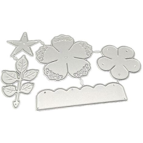 Pochoirs de découpe en métal en forme de fleur de dentelle pour scrapbooking, cartes et décoration en relief