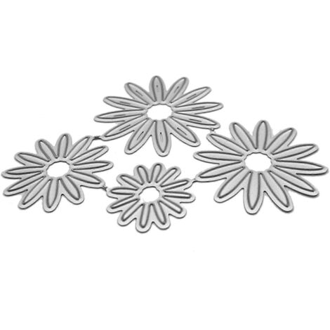 Pochoirs de découpe en métal en forme de marguerite multiple pour scrapbooking, gaufrage, cartes et albums, décoration et loisirs créatifs