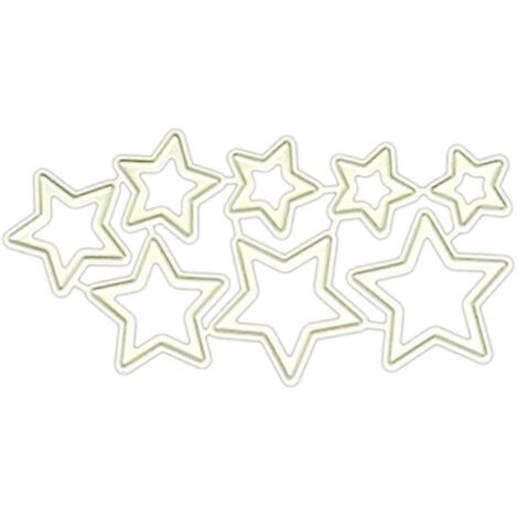 Pochoirs de découpe en métal en forme d'étoiles pour scrapbooking, album DIY, tampons, cartes de vœux faites main, gaufrage, décoration et projets créatifs
