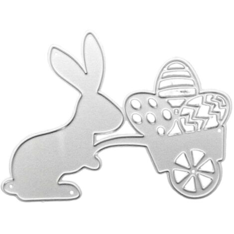 Pochoirs de découpe en métal en forme d'œufs de lapin pour scrapbooking, cartes et loisirs créatifs.
