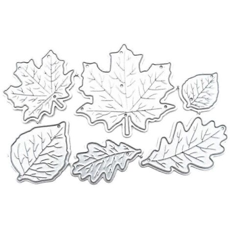 Pochoirs de découpe en métal Feuilles d'érable pour scrapbooking, cartes et loisirs créatifs - Moule à gaufrage