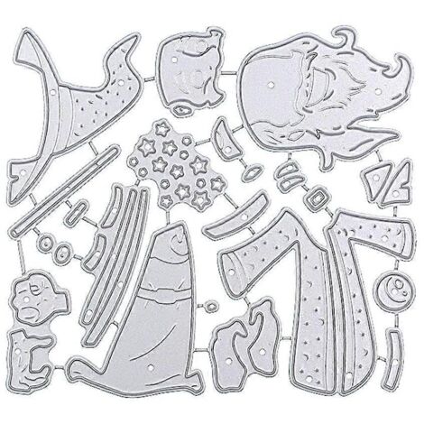 Pochoirs de découpe en métal Magicien pour scrapbooking, cartes et décoration en gaufrage