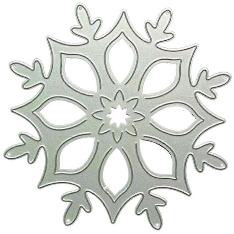 Pochoirs de découpe en métal motif flocon de neige pour scrapbooking, cartes et décoration en gaufrage