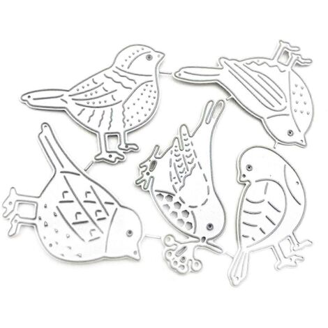 Pochoirs de découpe en métal Oiseaux pour scrapbooking, cartes et loisirs créatifs