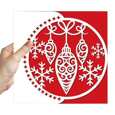 Pochoirs de découpe en métal Pommes de pin de Noël - Modèle pour scrapbooking, cartes et loisirs créatifs - Moule à gaufrage