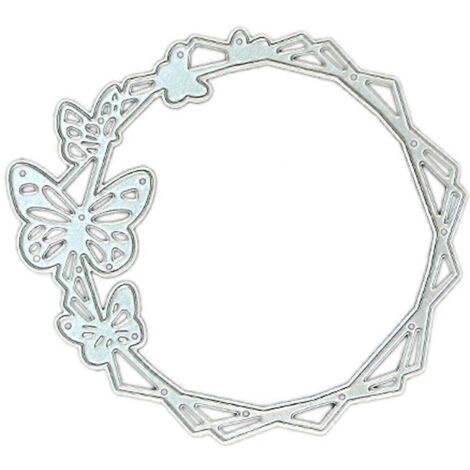 Pochoirs de découpe en métal pour cercles papillon, pochoirs, modèles de scrapbooking, de cartes et de décoration en papier à gaufrer.