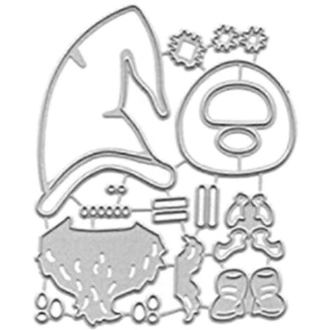 Pochoirs de découpe en métal pour gnome de Noël et Père Noël, pochoir pour scrapbooking, album photo, carte en papier, moule à gaufrage, loisirs créatifs